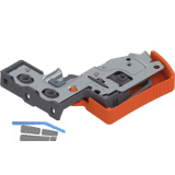 BLUM MOVENTO Kupplungsteil Seitenverstellung links; Kunststoff / Stahl