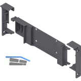 BLUM SERVO-DRIVE Tr�gerprofilaufnahme links/rechts, KS RAL 7037 staubgrau