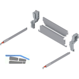 BLUM Stahlr�ckwand M�llauszug h�ngend KB 500 mm Grau