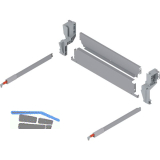 BLUM Stahlr�ckwand M�llauszug h�ngend KB 600 mm Grau