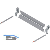 BLUM Stahlr�ckwand M�llauszug h�ngend KB 900 mm Grau