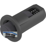 BLUM SERVO-DRIVE Distanzpuffer Bohr � 5, Kunststoff tiefgrau