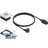 BLUM AMPEROS AC Einbausteckdose, Kunststoff wei�-hochglanz