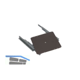 OMGE TV-Vollauszug 320 x 320 mm Stahl schwarz beschichtet