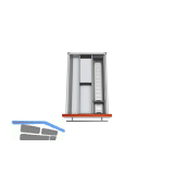 BLUM ORGA-LINE Facheinteilungs-Set KB 350 - 449/NL 500 mm Edelstahl/Kunststoff