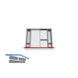 BLUM ORGA-LINE Facheinteilungs-Set KB 601 - 699/NL 500 mm Edelstahl/Kunststoff
