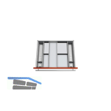BLUM ORGA-LINE Facheinteilungs-Set KB 700 - 799/NL 500 mm Edelstahl/Kunststoff