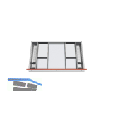 BLUM ORGA-LINE Facheinteilungs-Set KB 901 - 999/NL 450 mm Edelstahl/Kunststoff