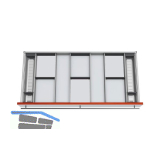 BLUM ORGA-LINE Facheinteilungs-Set KB 1100 - 1199/NL 500 mm Edelstahl/Kunststoff