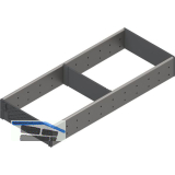 BLUM ORGA-LINE Einzel-Set Korpusbreite 305/NL500 mm Edelstahl/Kunststoff