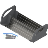 BLUM ORGA-LINE Gew�rzhalter, KB 450 mm, Breite 362 mm, KS Staubgrau/Edelstahl