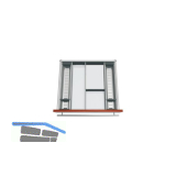 BLUM ORGA-LINE Facheinteilungs-Set KB 600/NL 500 mm Edelstahl/Kunststoff