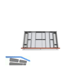 BLUM ORGA-LINE Facheinteilungs-Set KB 1000 - 1099/NL 550 mm Edelstahl/Kunststoff