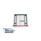 BLUM ORGA-LINE Facheinteilungs-Set KB 600/NL 450 mm Edelstahl/Kunststoff
