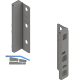 BLUM MERIVOBOX Holzr�ckwandhalter H�he K, Indiumgrau-matt