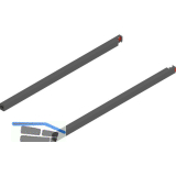 BLUM MERIVOBOX L�ngreling NL 450, Oriongrau-matt