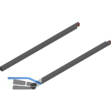 BLUM MERIVOBOX L�ngreling NL 500, Oriongrau-matt