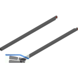 BLUM MERIVOBOX L�ngreling NL 550, Oriongrau-matt