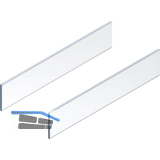 BLUM MERIVOBOX Einschubelement Seite, NL 550 mm, Glas klar