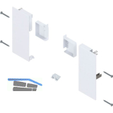 BLUM MERIVOBOX Fronthalter Innenschubkasten H�he K, Seidenwei�-matt