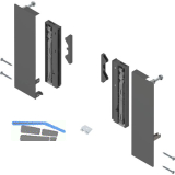 BLUM MERIVOBOX Fronthalter Innenauszug mit Einschubelement H�he E, Oriongrau