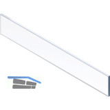 BLUM MERIVOBOX Einschubelement-Vorne, H=75, KB=600 (18/19), Glas klar