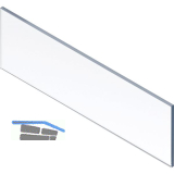 BLUM MERIVOBOX Einschubelement-Vorne, H=142,5, KB=600 (18/19), Glas klar