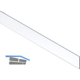 BLUM MERIVOBOX Einschubelement-Vorne, H=142,5, KB=1200 (18/19), Glas klar