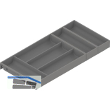 BLUM AMBIA-LINE Besteckeinsatz NL650mm,B300mm, Stahl Indiumgrau