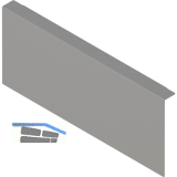 BLUM AMBIA-LINE Holzr�ckwandadapter. H�he K, B242 mm, Stahl Indiumgrau