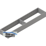 BLUM AMBIA-LINE Schubkastenrahmen schmal, NL500mm, Stahl Indiumgrau matt