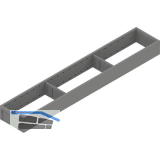 BLUM AMBIA-LINE Schubkastenrahmen schmal, NL600mm, Stahl Indiumgrau matt