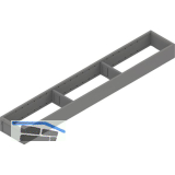 BLUM AMBIA-LINE Schubkastenrahmen schmal, NL650mm, Stahl Indiumgrau matt