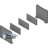 BLUM AMBIA-LINE Flaschenset, B100mm, Kunststoff Indiumgrau matt