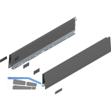 BLUM MERIVOBOX Sp�lenauszug SET H�he E-Boxcover BLUMOTION B,40kg,NL550,Oriongrau