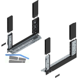 BLUM LEGRABOX free, Zarge H�he C, NL 350, Carbonschwarz-matt