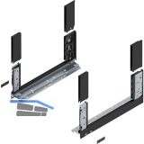 BLUM LEGRABOX free, Zarge H�he C, NL 400, Carbonschwarz-matt