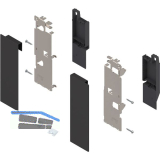 BLUM LEGRABOX Fronthalter Innenauszug mit Reling H�he C, Carbonschwarz