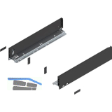 BLUM LEGRABOX pure SET H�he M, TIP-ON, 70kg, NL 450, Carbonschwarz