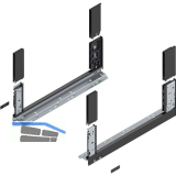 BLUM LEGRABOX free SET H�he C, BLUMOTION S, 40Kg, NL 350, Carbonschwarz