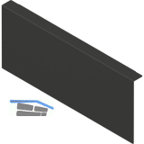 BLUM AMBIA-LINE Holzr�ckwandadapter. H�he K, B242 mm, Stahl Carbonschwarz