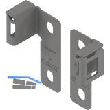 BLUM MERIVOBOX Relinghalter flexibel, Indiumgrau-matt