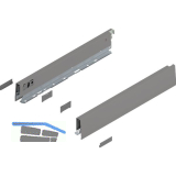 BLUM MERIVOBOX Zarge H�he N, NL 400, Indiumgrau-matt