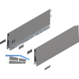 BLUM MERIVOBOX Zarge H�he K, NL 400, Indiumgrau-matt