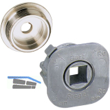 JUNIE 7616 Vierkantnuss ASS Schlie�einsatz, 7 mm, Zink roh