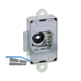 JUNIE ASS 1781 Zylinder-Kastenschloss Dornma� 20 mm, Zamak vernickelt