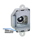 JUNIE ASS 1781 Zylinder-Kastenschloss Dornma� 25 mm, Zamak vernickelt