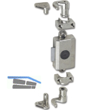 JUNIE ASS 7581 Zylinder-Drehstangenschloss Dornma� 30 mm, Zamak vernickelt