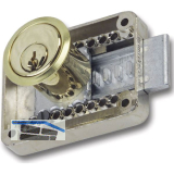 JUNIE 2828 Zylinder-Kastenschloss Sperre BN 0101, Zylinder Messing poliert