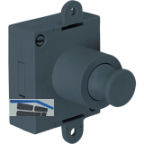 JUNIE Push-Lock Riegelschloss einseitig, Kunststoff anthrazitgrau